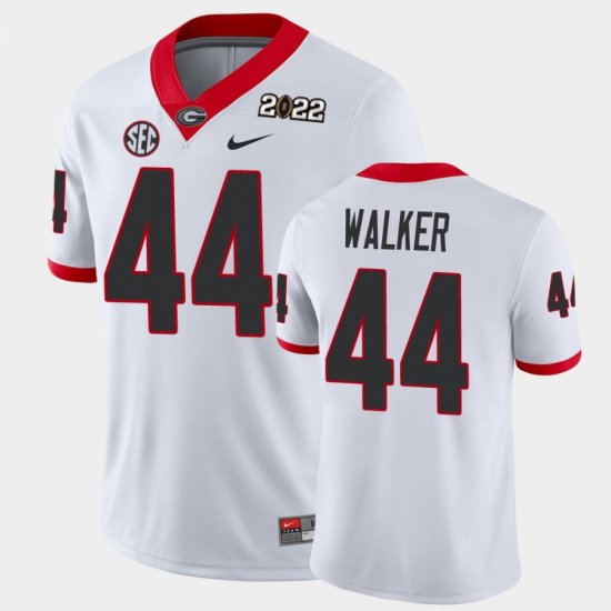 #44 Travon Walker 2021 National Champions Georgia Bulldogs Game Men\'s White Jersey 561927-744