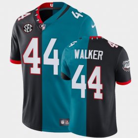 #44 Travon Walker 2022 NFL Draft UGA Bulldogs Split Limited Men Black Teal Jersey 379637-516