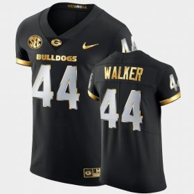 #44 Travon Walker College Football University of Georgia Golden Edition Men's Black Jersey 519667-339