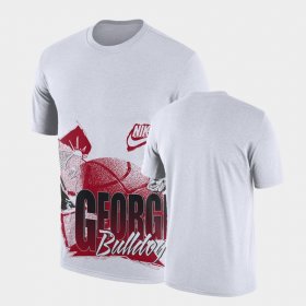 College Basketball Georgia Bulldogs 90s-style Men's White T-Shirt 836526-810 College Basketball Georgia Bulldogs 90s-style Men's White T-Shirt 836526-810