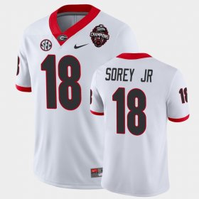 #18 Xavian Sorey Jr. 2022 National Champions University of Georgia Mens White Jersey 942377-305