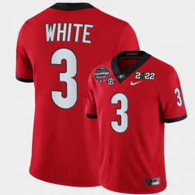 #3 Zamir White College Football Georgia 2021-22 CFP National Champions Mens Red Jersey 190241-267