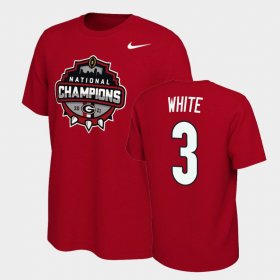 #3 Zamir White 2021 National Champions Georgia Celebration Men Red T-Shirt 133508-552 #3 Zamir White 2021 National Champions Georgia Celebration Men Red T-Shirt 133508-552