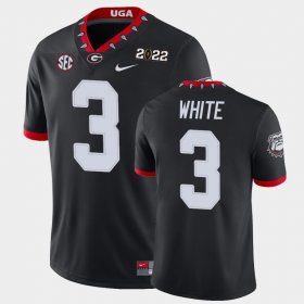 #3 Zamir White 2021 National Champions UGA Bulldogs Game Men's Black Jersey 542831-187