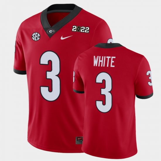 #3 Zamir White 2021 National Champions UGA Game Men\'s Red Jersey 786631-180