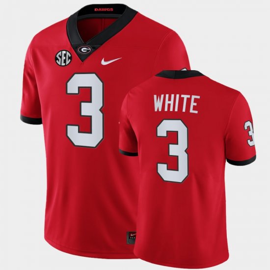 #3 Zamir White College Football University of Georgia Block Number Font Chick-fil-A Mens Red Jersey 938593-377