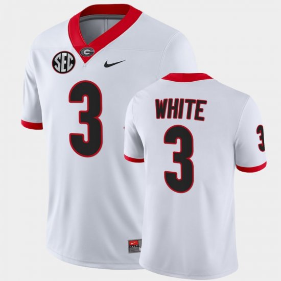 #3 Zamir White College Football Georgia Game Men\'s White Jersey 343609-402