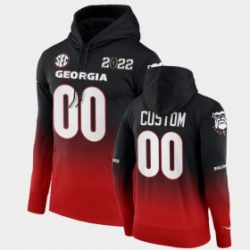 #00 Custom College Football UGA Bulldogs 2022 National Champions Men's Black Red Hoodie 491704-307 #00 Custom College Football UGA Bulldogs 2022 National Champions Men's Black Red Hoodie 491704-307