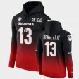 #13 Stetson Bennett College Football Georgia 2022 National Champions Men's Black Red Hoodie 950721-188