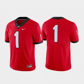 #1 Game Georgia Bulldogs Football Men's Red Jersey 136566-543