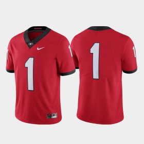 #1 Limited Georgia College Football Mens Red Jersey 433802-510