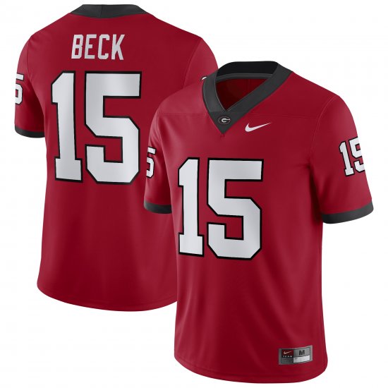 #15 Carson Beck University of Georgia College Football Men Red Jersey 921737-139