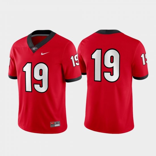 #19 Game Georgia Bulldogs Mens Red Jersey 922995-229