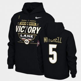 #5 Adonai Mitchell 2021 National Champions UGA Locker Room Men's Black Hoodie 494179-909 #5 Adonai Mitchell 2021 National Champions UGA Locker Room Men's Black Hoodie 494179-909