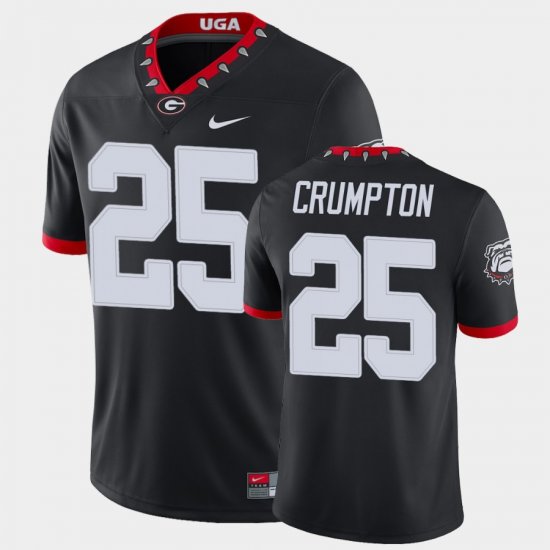 #25 Ahkil Crumpton College Football Georgia Alternate Game Men Black Jersey 465810-420