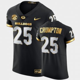 #25 Ahkil Crumpton Golden Edition Georgia Bulldogs 2020-21 Authentic Men's Black Jersey 399805-858