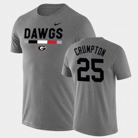 #25 Ahkil Crumpton Team DNA Georgia Bulldogs Legend Performance Men's Heathered Gray T-Shirt 984825-572 #25 Ahkil Crumpton Team DNA Georgia Bulldogs Legend Performance Men's Heathered Gray T-Shirt 984825-572