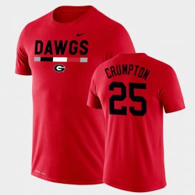 #25 Ahkil Crumpton Team DNA University of Georgia Legend Performance Men's Red T-Shirt 840075-293 #25 Ahkil Crumpton Team DNA University of Georgia Legend Performance Men's Red T-Shirt 840075-293