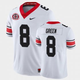 #8 A.J. Green College Football UGA 40th Anniversary Alternate Men White Jersey 444275-285