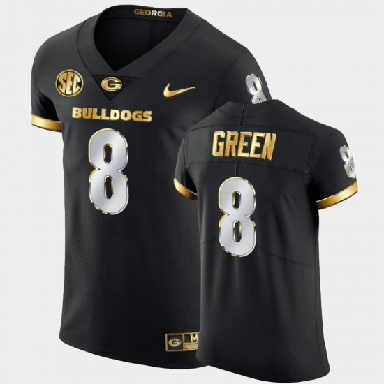 #8 A.J. Green Golden Edition UGA 2020-21 Authentic Men Black Jersey 130978-769