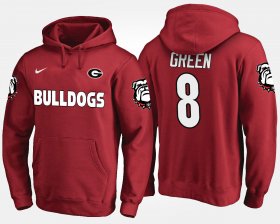 #8 A.J. Green Name and Number Georgia Bulldogs Men's Red Hoodie 452424-904 #8 A.J. Green Name and Number Georgia Bulldogs Men's Red Hoodie 452424-904