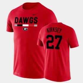#27 Austin Kirksey Team DNA Georgia Legend Performance Men's Red T-Shirt 982073-584 #27 Austin Kirksey Team DNA Georgia Legend Performance Men's Red T-Shirt 982073-584