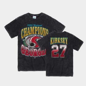 #27 Austin Kirksey Vintage Tubular Georgia 1980 National Championship Men Black T-Shirt 614169-487 #27 Austin Kirksey Vintage Tubular Georgia 1980 National Championship Men Black T-Shirt 614169-487