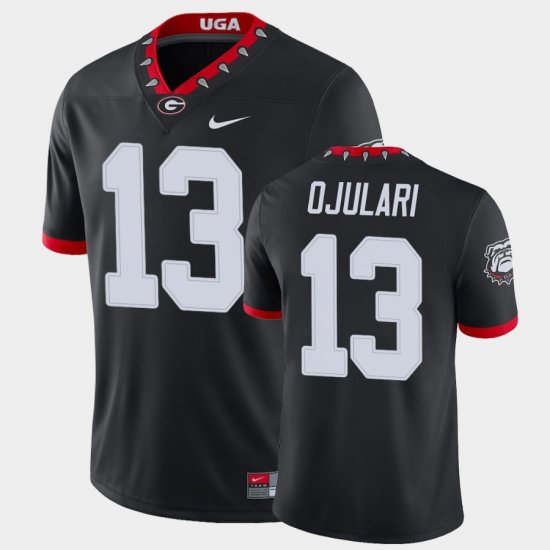 #13 Azeez Ojulari Game Georgia Bulldogs College Football Mens Black Jersey 643800-482