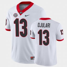 #13 Azeez Ojulari Game UGA College Football Mens White Jersey 676632-820