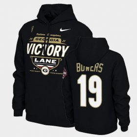 #19 Brock Bowers 2021 National Champions Georgia Bulldogs Locker Room Men's Black Hoodie 842539-611 #19 Brock Bowers 2021 National Champions Georgia Bulldogs Locker Room Men's Black Hoodie 842539-611