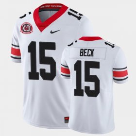 #15 Carson Beck 1980 National Champions 40th Anniversary Georgia Bulldogs Alternate Mens White Jersey 896849-510