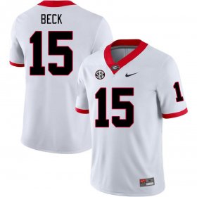 #15 Carson Beck Game Georgia Bulldogs College Football Men's White Jersey 258327-604