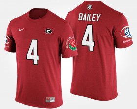 #4 Champ Bailey Bowl Game UGA Southeastern Conference Rose Bowl Mens Red T-Shirt 249471-681 #4 Champ Bailey Bowl Game UGA Southeastern Conference Rose Bowl Mens Red T-Shirt 249471-681