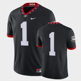 #1 College Football Georgia 100th Anniversary Alternate Game Men's Black Jersey 681334-536