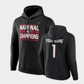 #00 Custom 2022 National Champions Georgia Bulldogs Endzone Mens Black Hoodie 297421-513 #00 Custom 2022 National Champions Georgia Bulldogs Endzone Mens Black Hoodie 297421-513