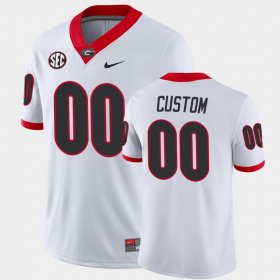 #00 Custom College Football UGA Bulldogs Away Game Men White Jersey 878164-512 #00 Custom College Football UGA Bulldogs Away Game Men White Jersey 878164-512