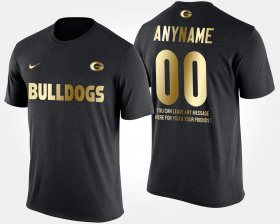 #00 Custom Gold Limited UGA Short Sleeve With Message Mens Black T-Shirt 344765-494 #00 Custom Gold Limited UGA Short Sleeve With Message Mens Black T-Shirt 344765-494