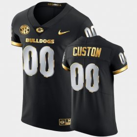 #00 Custom Golden Edition Georgia Bulldogs 2020-21 Authentic Men's Black Jersey 880535-221 #00 Custom Golden Edition Georgia Bulldogs 2020-21 Authentic Men's Black Jersey 880535-221