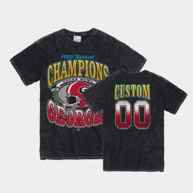 #00 Custom Vintage Tubular University of Georgia 1980 National Championship Men's Black T-Shirt 632327-778 #00 Custom Vintage Tubular University of Georgia 1980 National Championship Men's Black T-Shirt 632327-778