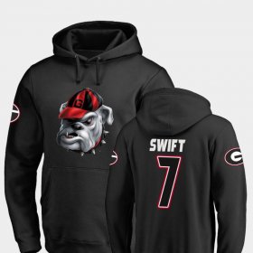 #7 D'Andre Swift Midnight Mascot University of Georgia Football Men's Black Hoodie 150267-778