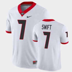 #7 D'Andre Swift Game Georgia College Football Men's White Jersey 201401-501