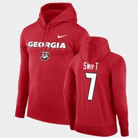#7 D'Andre Swift Facility Performance University of Georgia Pullover Mens Red Hoodie 383687-717 #7 D'Andre Swift Facility Performance University of Georgia Pullover Mens Red Hoodie 383687-717