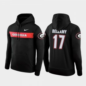 #17 Davin Bellamy Sideline Seismic UGA Football Performance Men's Black Hoodie 719988-694 #17 Davin Bellamy Sideline Seismic UGA Football Performance Men's Black Hoodie 719988-694
