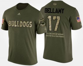 #17 Davin Bellamy Military UGA Short Sleeve With Message Men Camo T-Shirt 844020-269 #17 Davin Bellamy Military UGA Short Sleeve With Message Men Camo T-Shirt 844020-269