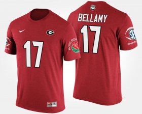 #17 Davin Bellamy Bowl Game University of Georgia Southeastern Conference Rose Bowl Mens Red T-Shirt 851084-949 #17 Davin Bellamy Bowl Game University of Georgia Southeastern Conference Rose Bowl Mens Red T-Shirt 851084-949