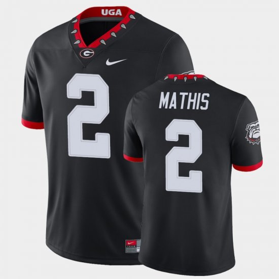 #2 D\'Wan Mathis College Football UGA Bulldogs Alternate Game Men\'s Black Jersey 947693-128