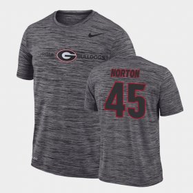 #45 Bill Norton GFX Velocity UGA Bulldogs Sideline Legend Performance Men's Gray T-Shirt 187214-351 #45 Bill Norton GFX Velocity UGA Bulldogs Sideline Legend Performance Men's Gray T-Shirt 187214-351