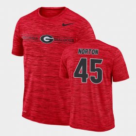 #45 Bill Norton GFX Velocity Georgia Bulldogs Sideline Legend Performance Men's Red T-Shirt 648143-876 #45 Bill Norton GFX Velocity Georgia Bulldogs Sideline Legend Performance Men's Red T-Shirt 648143-876