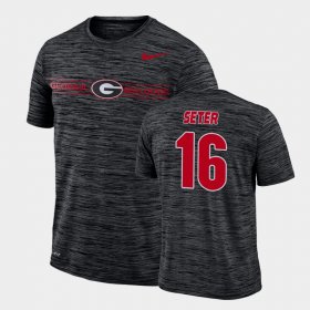 #16 John Seter GFX Velocity UGA Bulldogs Sideline Legend Performance Men Black T-Shirt 259150-463 #16 John Seter GFX Velocity UGA Bulldogs Sideline Legend Performance Men Black T-Shirt 259150-463