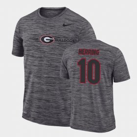 #10 Malik Herring GFX Velocity UGA Bulldogs Sideline Legend Performance Men Gray T-Shirt 838953-618 #10 Malik Herring GFX Velocity UGA Bulldogs Sideline Legend Performance Men Gray T-Shirt 838953-618